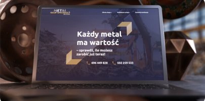Strona internetowa dla firmy zajmującej się skupem złomu i metali kolorowych