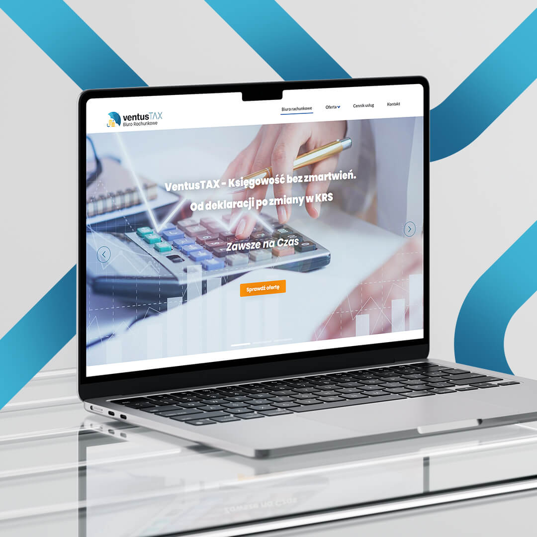 Strona internetowa biura rachunkowego VentusTAX