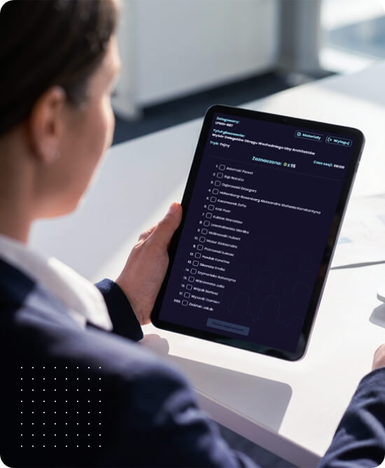 Głosowanie na tablecie - aplikacja webowa